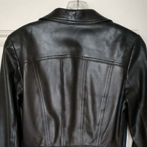 Women's Danier black Italian leather jacket - size S, excellent condition - Picture 8 of 13